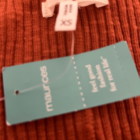 NWT Maurices Small XS Orange Corset Style Tank Top - Picture 7 of 9